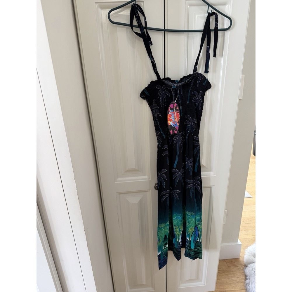 Zodads Tropical Sundress Palm Tree Surfboard Beach Hawaiian‎ Size S NWT